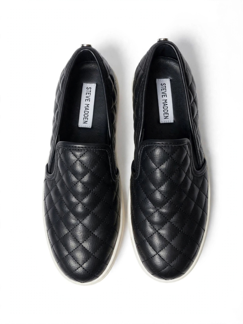 Steve Madden woman’s Quilted Slip-On Sneakers - Black